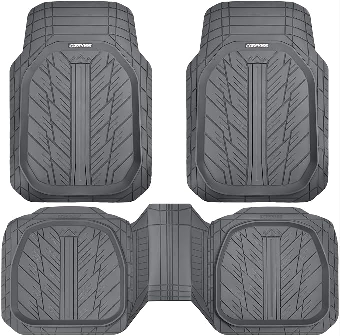 CAR PASS DeepDish Floor Mats for Cars Full Set, Heavy Duty Rubber Car Mats - Image 9