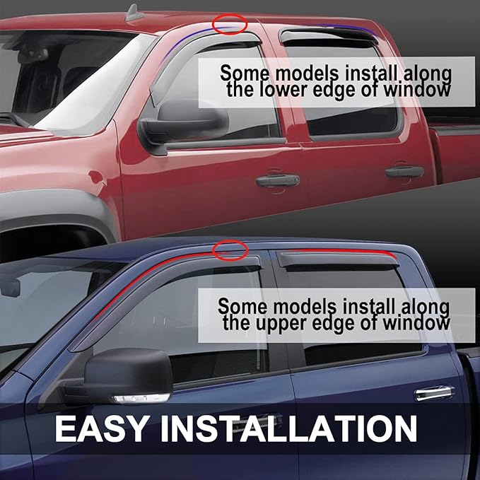 Side Window Wind Deflector, Window Visor Looks Great and fit - Image 4
