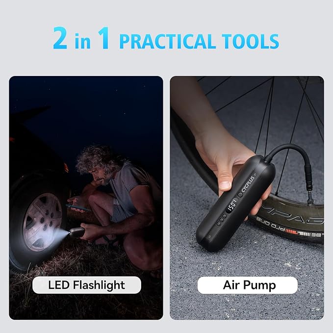 CYCPLUS Electric Air Compressor Portable Bicycle Pump Car Tire Inflator - Image 7