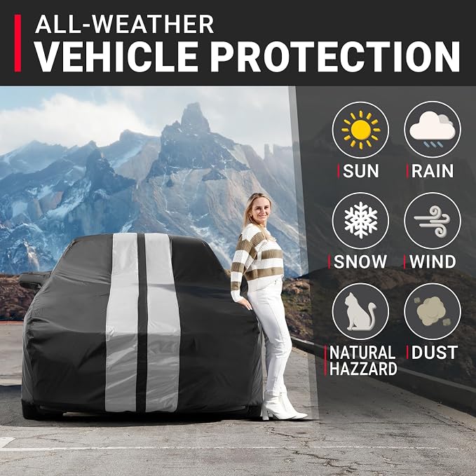 iCarCover Custom Car Cover for Pontiac 6000 2-Door, 4-Door Waterproof - Image 2