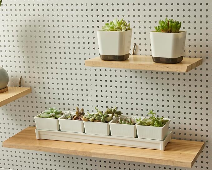 SEVENY 1 Pack Pine Wooden Pegboard Shelf Wall Organizer, Shelves - Image 8