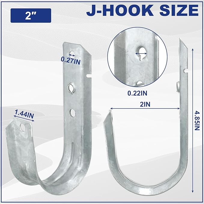 Gisafai 200 Cable Support J Hook, Cable Hooks - Image 2