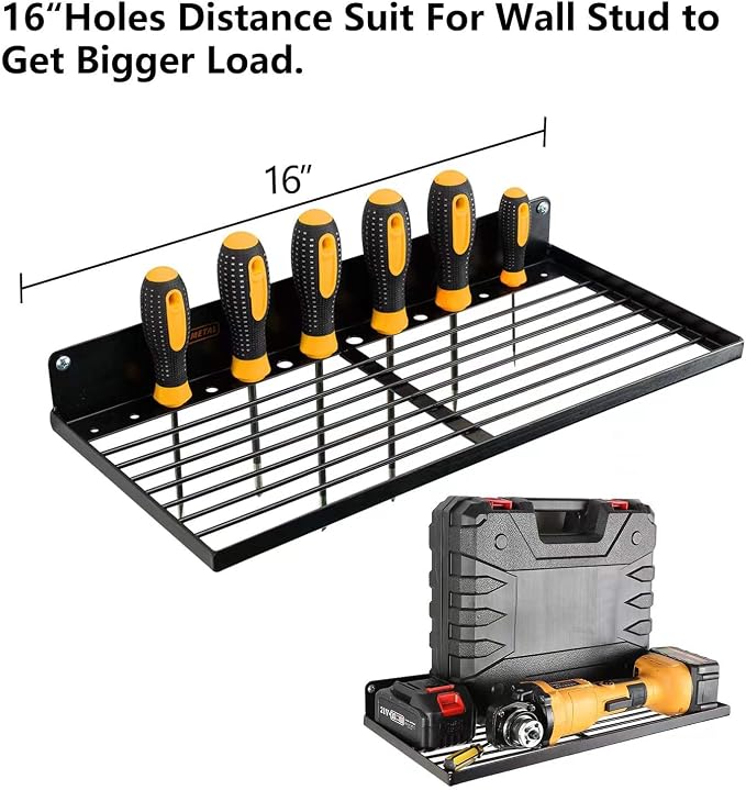 Power Tool Organizer with Charging Station, Drill Holder, Wall Mount, Garage - Image 4
