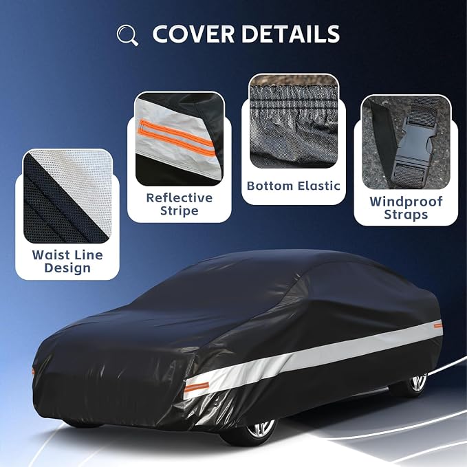 10 Layers Car Cover Custom Fit for Subaru BRZ/Toyota 86, Waterproof All Weather - Image 3