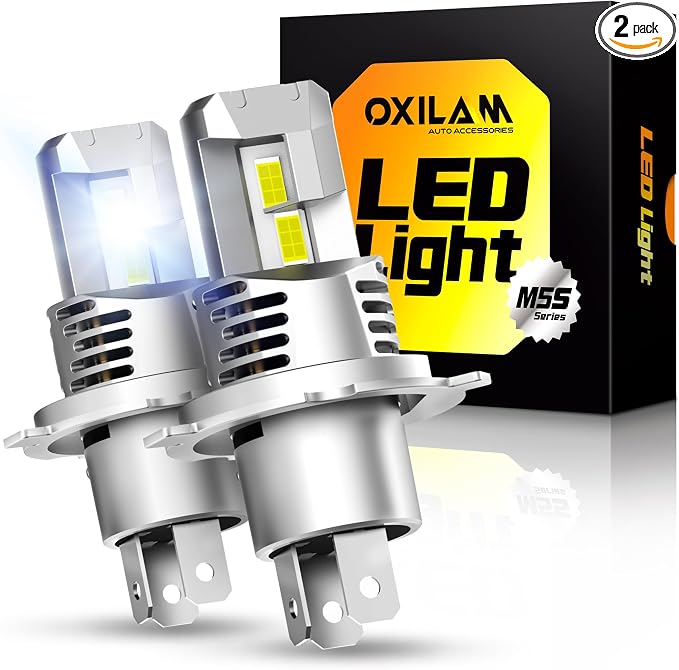 OXILAM HB2 9003 H4 LED Bulbs, 900% Ultra Bright, No Polarity, Plug-N-Play by OXILAMDIRECT
