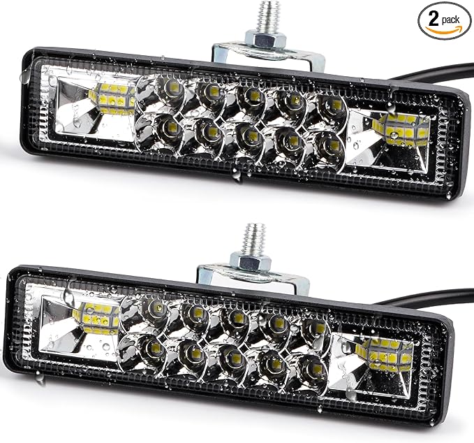 LIGBT 2PCS LED Light Bar 5.7 Inch Slim 60W Led Driving Lights Waterproof by LIGBT