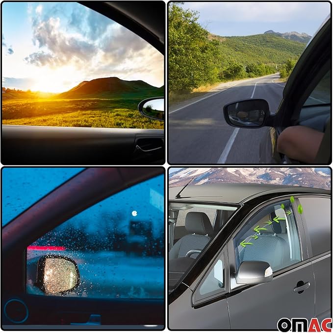 OMAC Window Visor Vent Rain Guard Deflector - Image 2