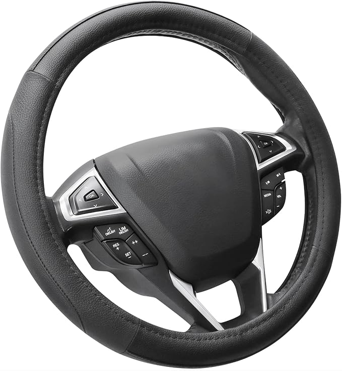 SEG Direct Car Steering Wheel Cover Universal Standard Size 14.5-15 inch by SEGDirect