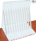 16 Pack L10 x H 8" White Heavy Duty Shelf Brackets by MHMYDZ