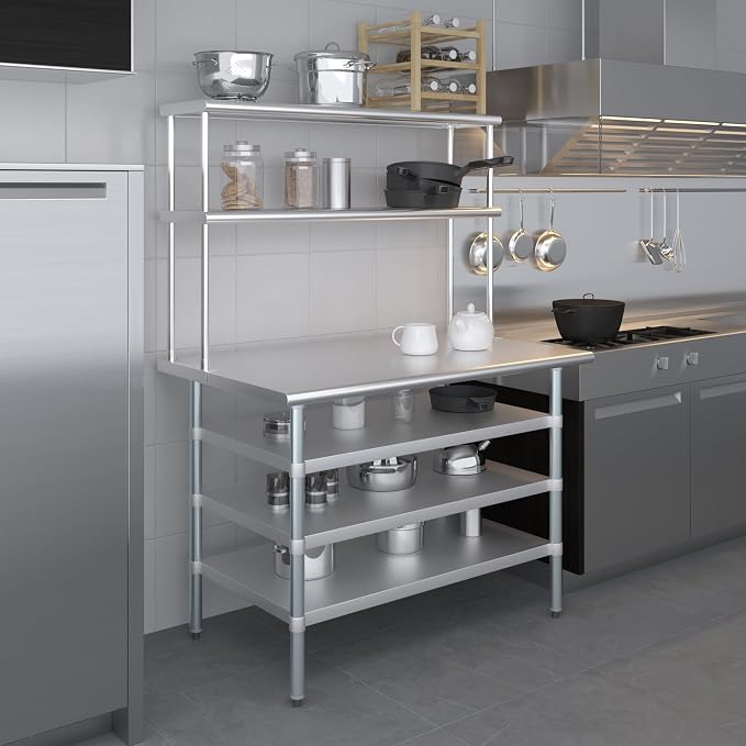 Amgood 30" x 48" Stainless Steel Work Table - Image 9