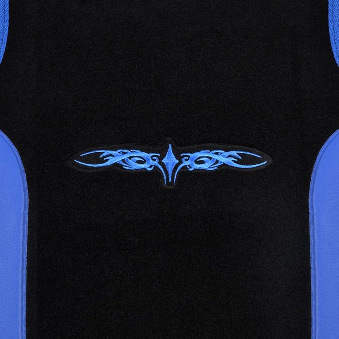 BDK Premium Carpet Black & Blue Floor Mats - Image 9