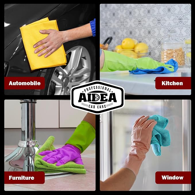 AIDEA Microfiber Cleaning Cloth 10PK, Micro Fiber Cloth - Image 5