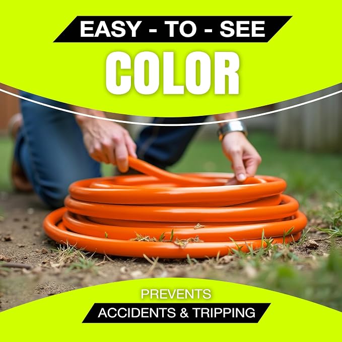 100ft Outdoor/Indoor Extension Cord 12/3 Gauge Extra Heavy Duty 3 Prong SJTW - Image 5