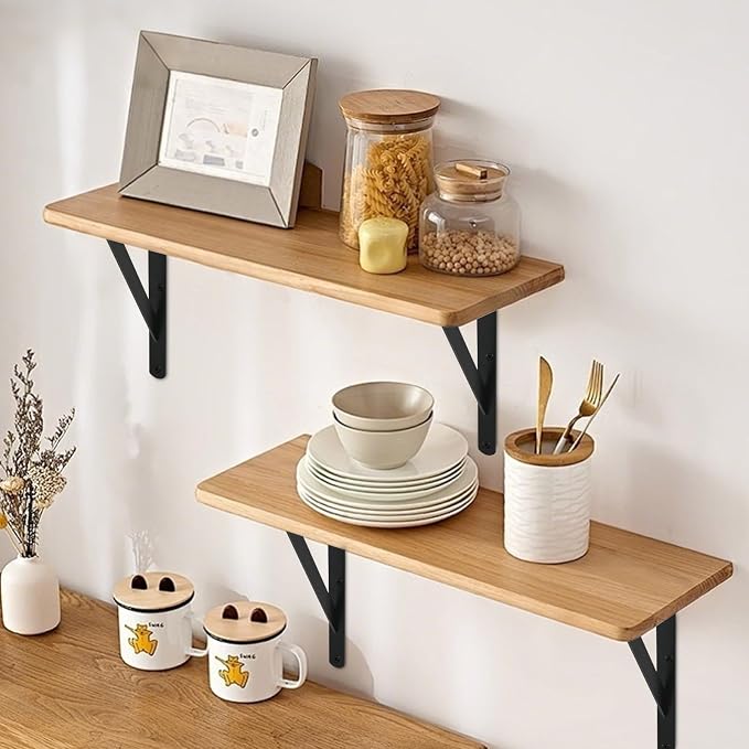 6 Pack L8 x H 6" Black Heavy Duty Shelf Brackets - Image 5