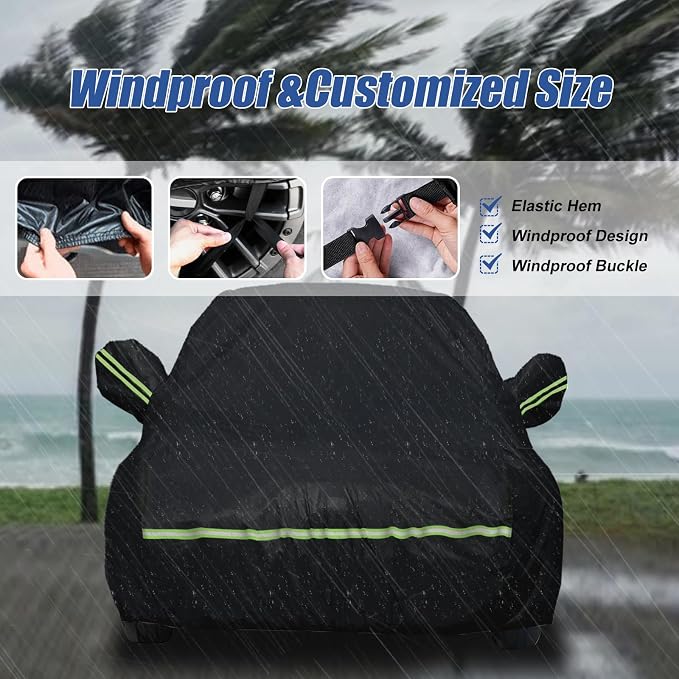Waterproof Car Covers for 2010-2025 Jeep Grand Cherokee Custom Heavy Duty - Image 4