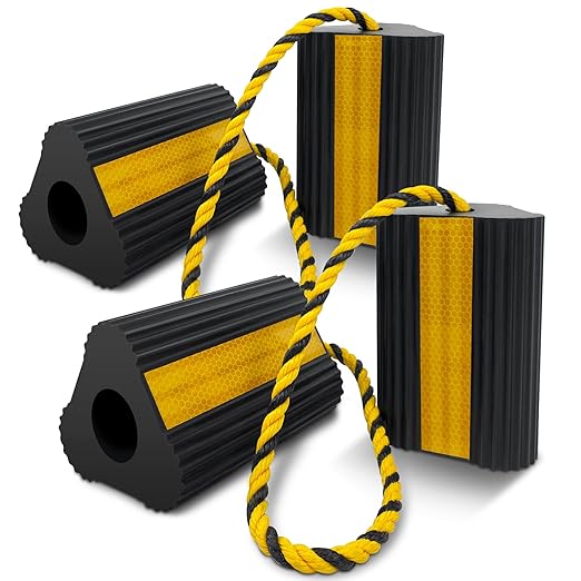 ROBLOCK Wheel Chocks for RV Trailer Camper Truck Car Aircraft, Versatile Heavy by ROBLOCK