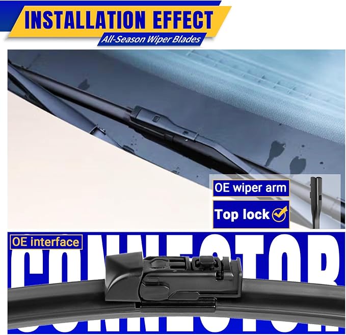 2 wipers Replacement for 2017-2018 2021 Toyota Prius Prime, Windshield Wiper - Image 3