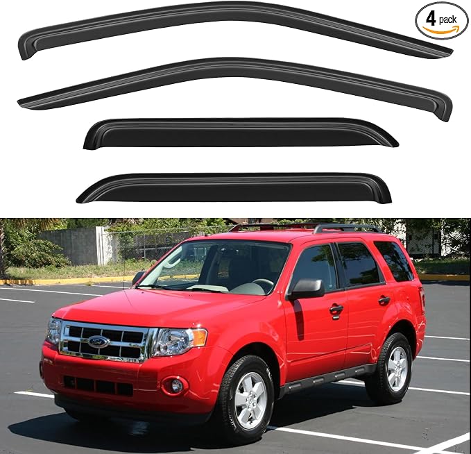 Window Visors Rain Guards Shield by YQAUTEC