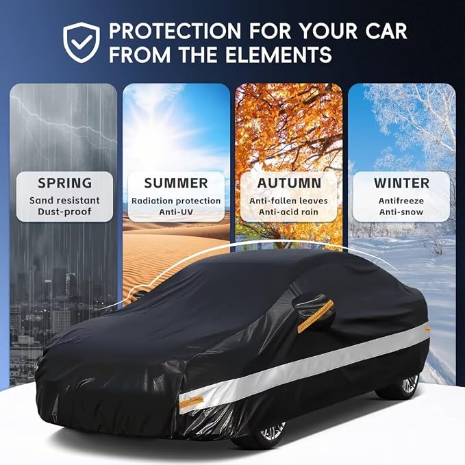 10 Layers Car Cover Custom Fit for Nissan Altima Waterproof All Weather for - Image 5