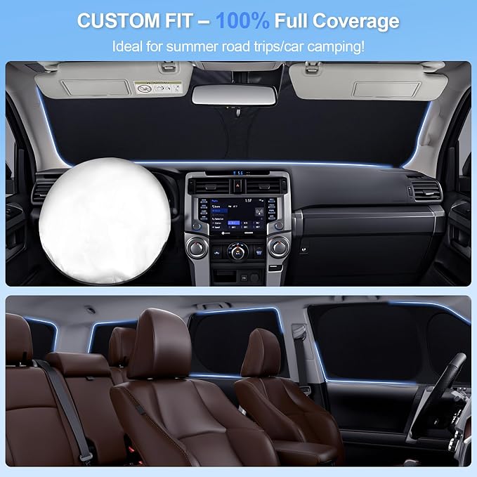 8pcs Car Window Shades for Lexus RX2023-Present Accessories, Windshield Side - Image 5