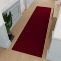 Ottomanson Hallway Runner Rug 2'7" x 12' Non Slip Solid Area Rugs Easy to Clean by Ottomanson