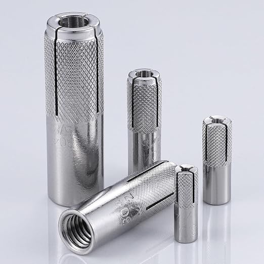 Wensilon 5/16"-18 Premium Stainless Steel Drop in Anchors Assortment, Knurled - Image 4