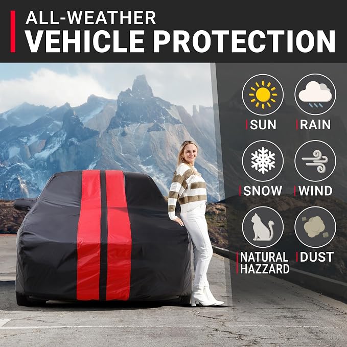 iCarCover Custom Car Cover for Pontiac Sunfire 2-Door, 4-Door Waterproof - Image 2