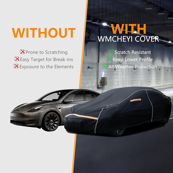 Car Covers for Automobiles, 6 Layers Car Cover Waterproof All Weather, Full - Image 2