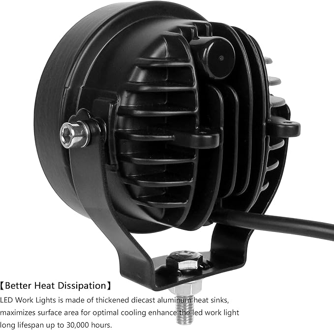 4 Inch Round Led Pod Lights, 60W Led Off Road Driving Fog Lights, Spot - Image 5