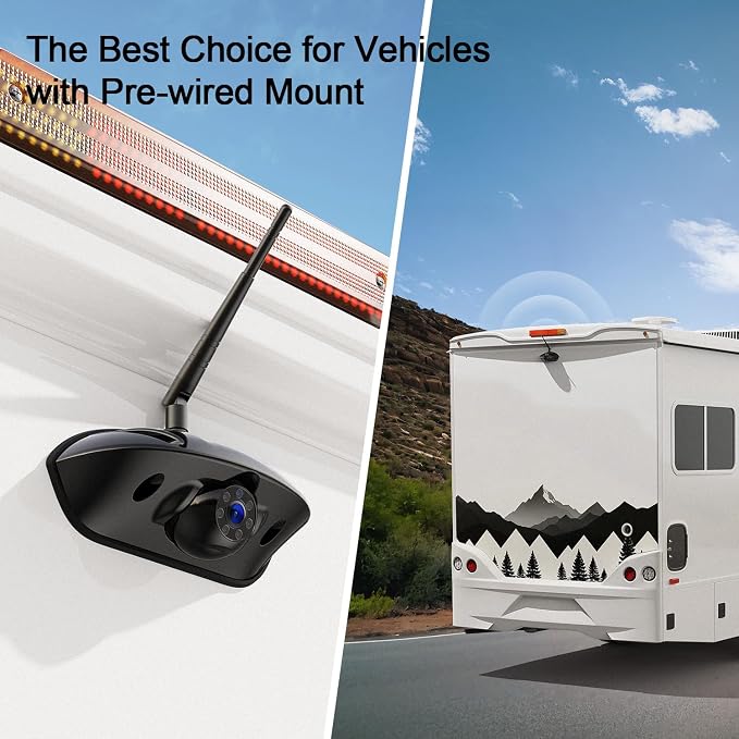Fookoo HD 10" Wireless 4 RV Backup Camera System - Image 4