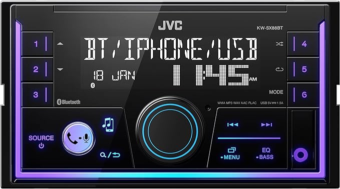 JVC KW-SX88BT Bluetooth Double Din Digital Media Car Stereo by JVC