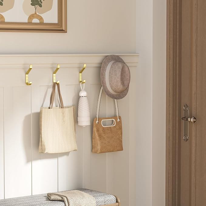 10-Pack Coat Hooks Wall Mounted: 20LB Heavy Duty Hanger - Image 2
