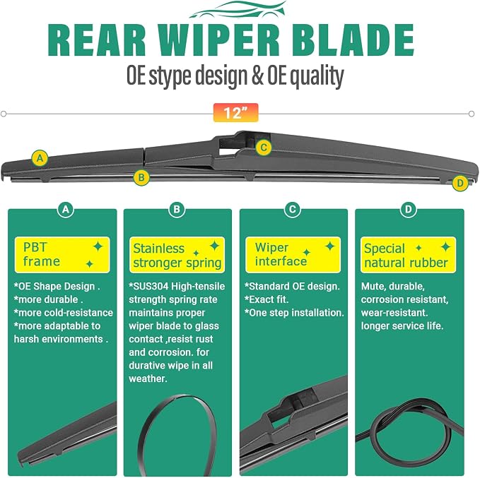 26" 14" 12" Windshield Wiper Blades Replacement - Image 4