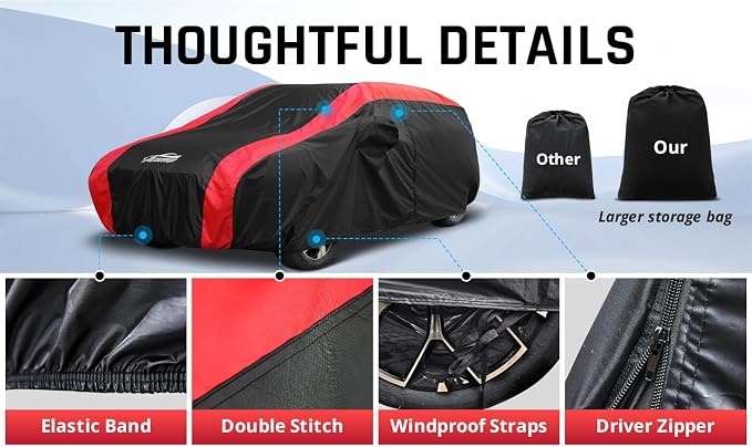 SUV Car Cover Waterproof All Weather Protection - Image 4