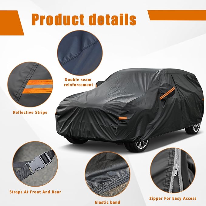 Kayme 7 Layers SUV Car Cover Custom Fit - Image 5