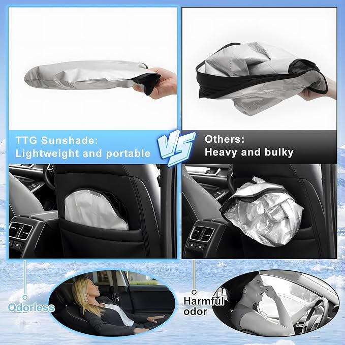 T TGBROS Windshield Sun Shade for Honda CRV 2023 2024 2025 4‑Layer Front Window - Image 5