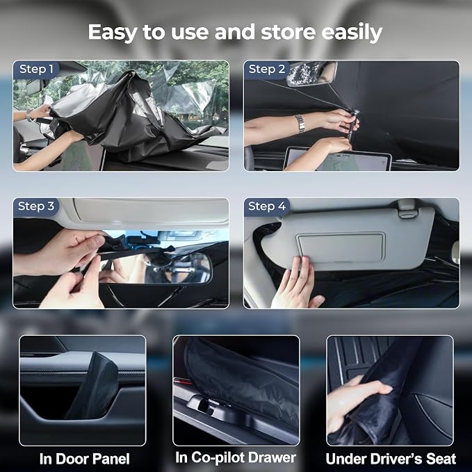 Windshield Sun Shade Umbrella for 2020-2025 Mazda CX-30 Accessories: Custom Fit - Image 4