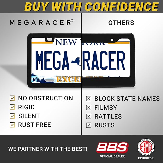 Premium Slim Matte Black License Plate Frame – 1 Pack, Rust-Free Stainless - Image 8