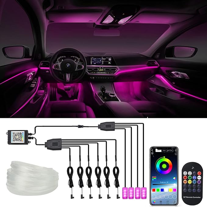 Car LED Lights Interior Light, 10 in 1 Car Ambient Lighting Kits by WEBUPAR