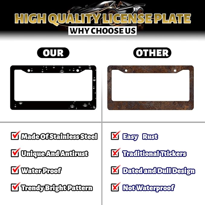 Beach Please License Plate Frame Hawaii Flip Flops License Plate Stainless - Image 7
