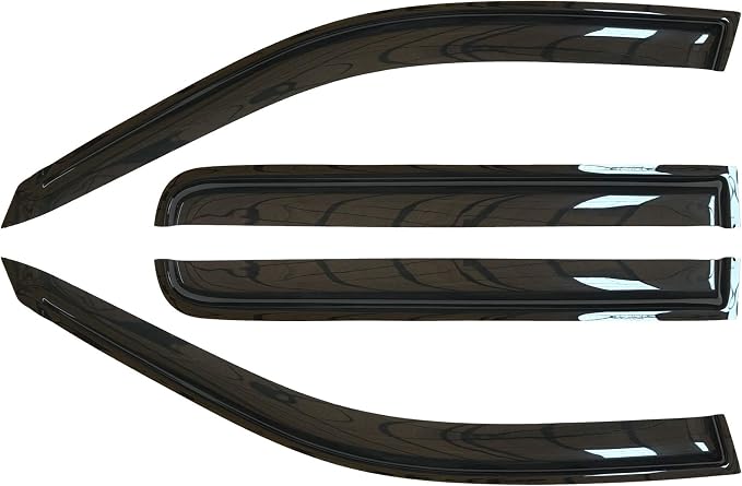 4pcs Outside Mount Style Sun Rain Guard Durable Side Window Wind Deflectors - Image 2