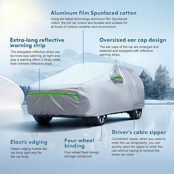 KEYOOG 6-layer Full Car Cover Is All-weather Waterproof, Universal In All - Image 6