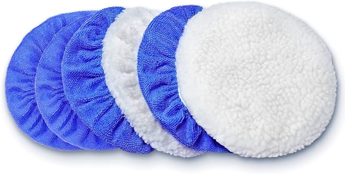 7 to 8 Inch Car Polisher Pad Bonnet, 10*Microfiber+5*Woollen - Image 6