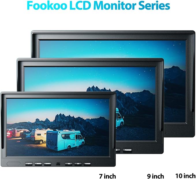 Fookoo HD 1080P 10" Wired Backup Camera System, IP69 Waterproof Side & Rear - Image 9
