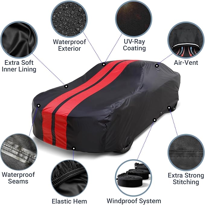 iCarCover Custom SUV Cover for Pontiac Trans AM Waterproof All-Weather Rain - Image 4