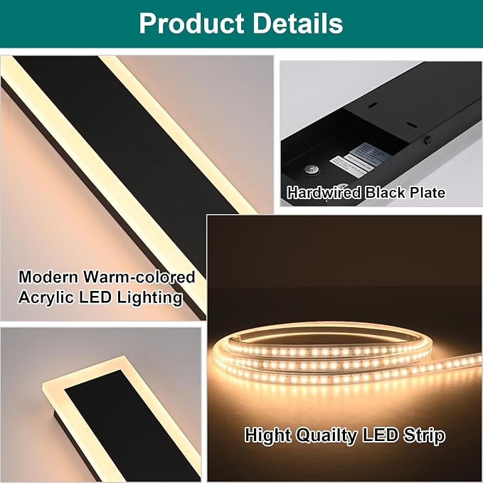 2 Pack Long Outdoor Led Wall Light - Image 6