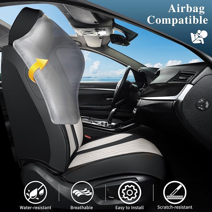 Car Seat Covers Full Set, Leather Seat Covers - Image 6