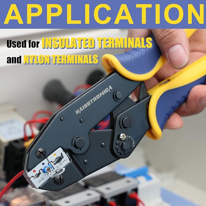 haisstronica Crimping Tool for Insulated Electrical Wire Connectors-AWG 22-10 - Image 5