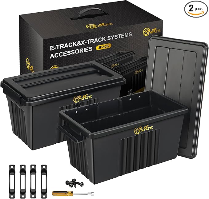 2 Pack E-Track Basket Storage Bin by Onesnt