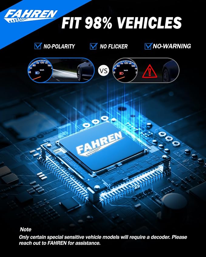 FAHREN H7 LED Light Bulbs, 000LM Super Brightness 1:1 Size No Adapter Needed - Image 7
